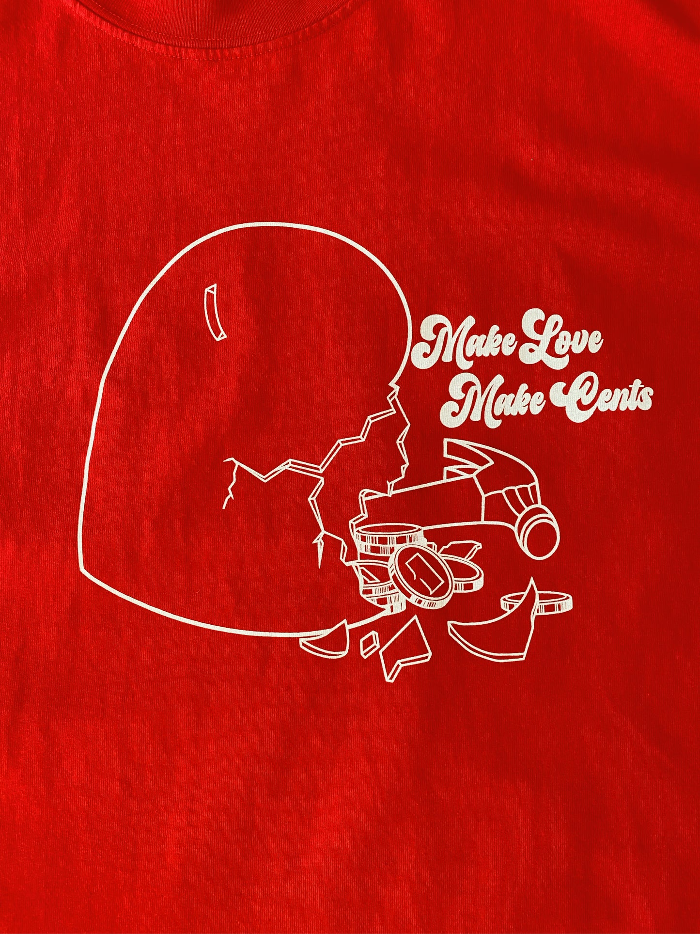 Make Love Make Cents Mock Neck Tee