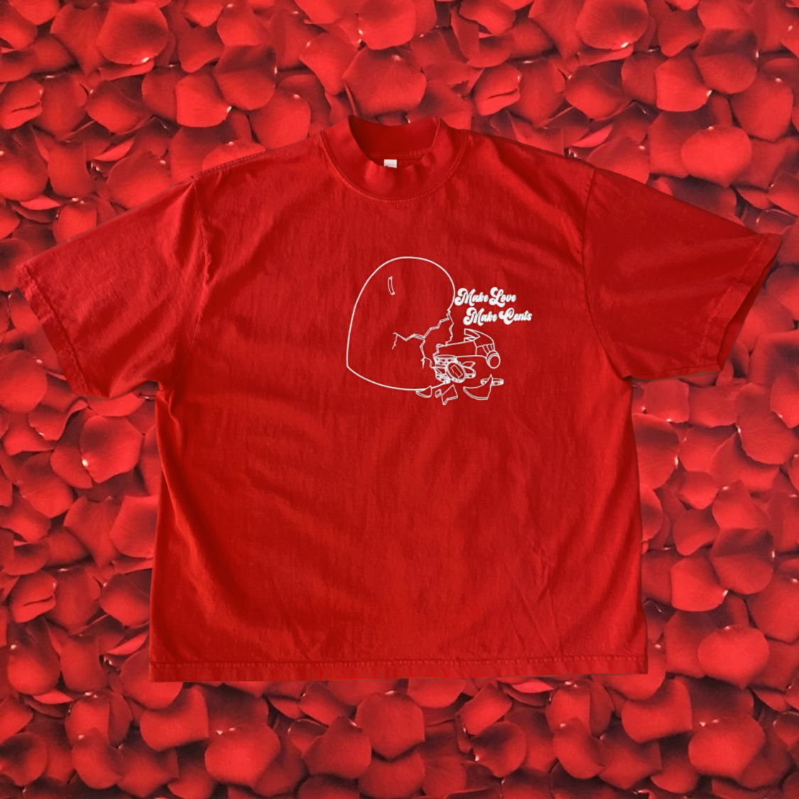 Make Love Make Cents Mock Neck Tee